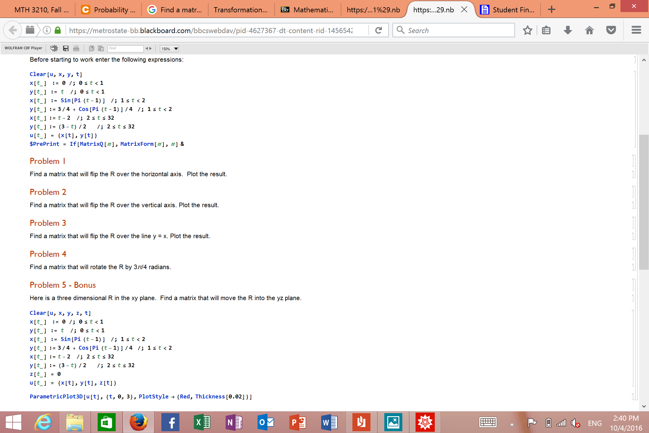 Before starting to work enter the following | Chegg.com