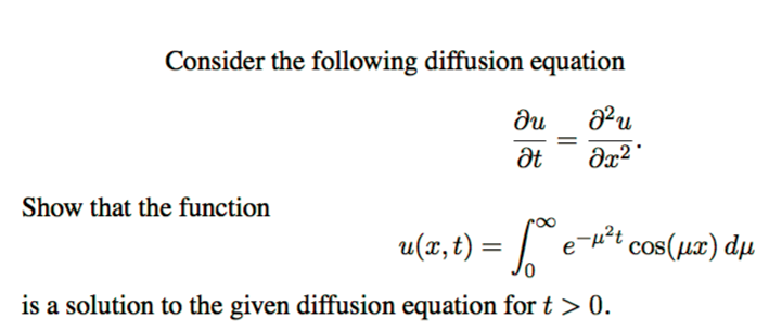 Solved Consider the following diffusion equation u/t = | Chegg.com