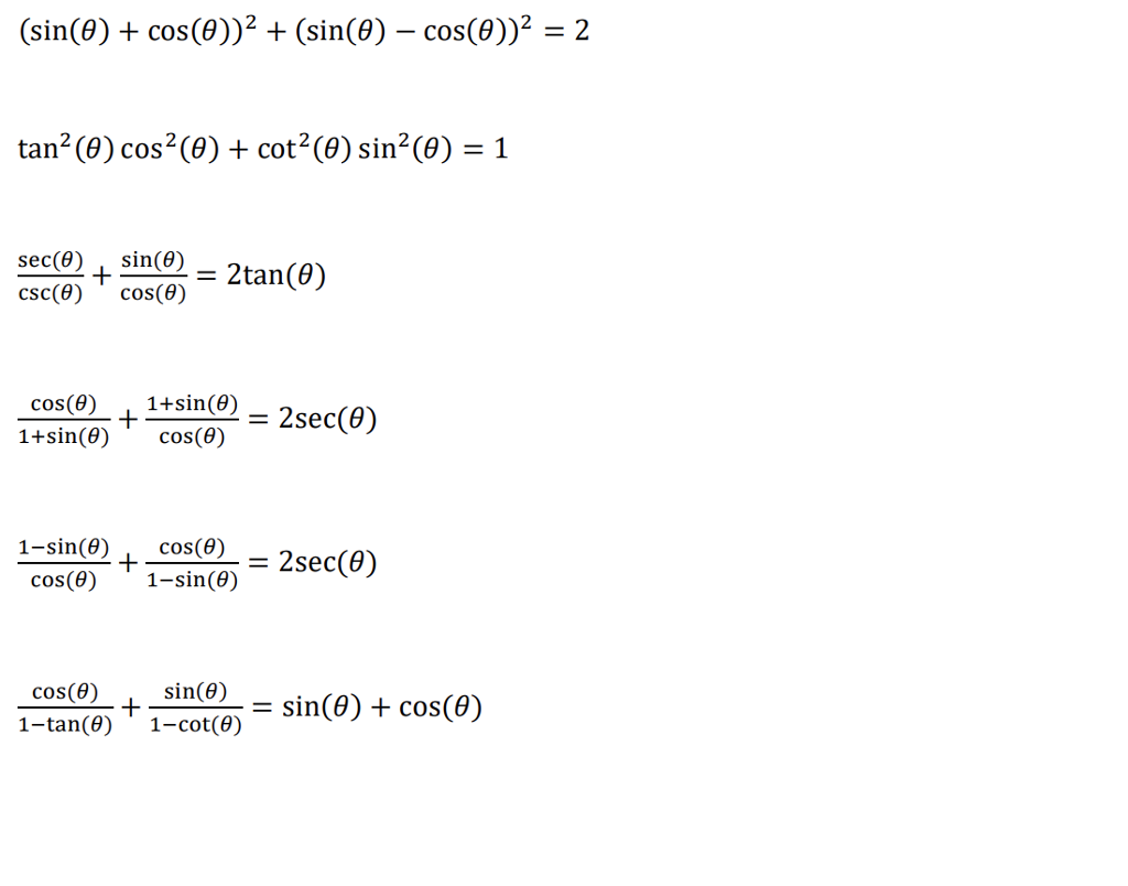 Solved sin 0 Cos sin Cos 2 2 Tan 9 Cos 2 8 Chegg