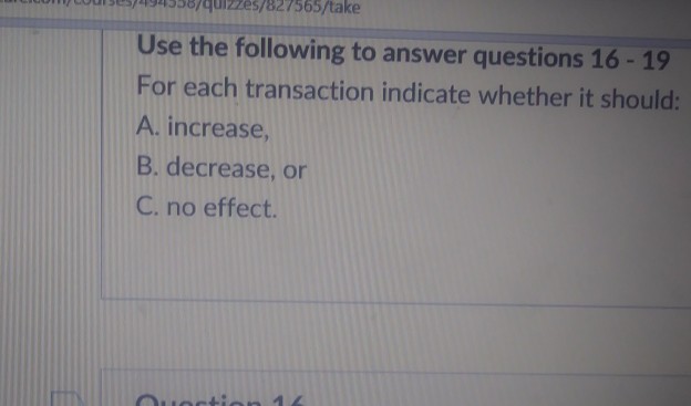 Solved com coune79435b/quizzes/827565/take Use the following | Chegg.com