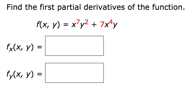 Solved Find the first partial derivatives of the function. | Chegg.com