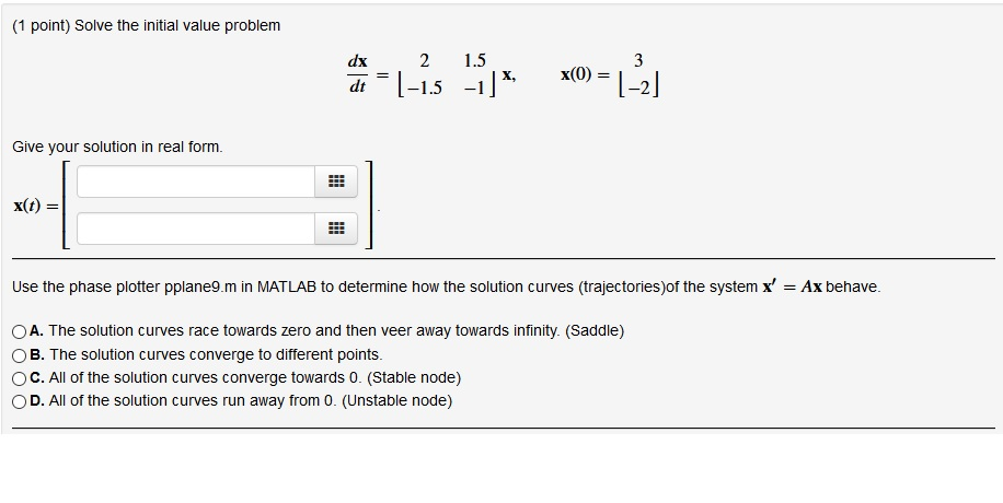 solved-1-point-solve-the-initial-value-problem-dx-dt-2-1-5-chegg