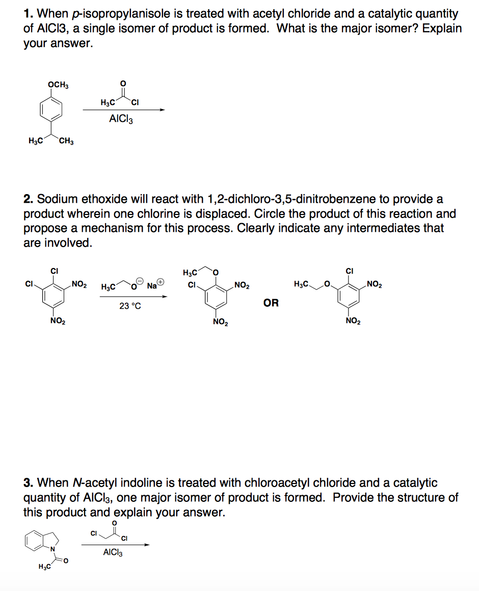 Solved When p-isopropylanisole is treated with acetyl | Chegg.com