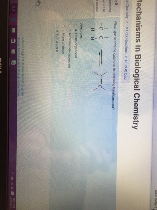Solved What type of enzyme catalyzes the following