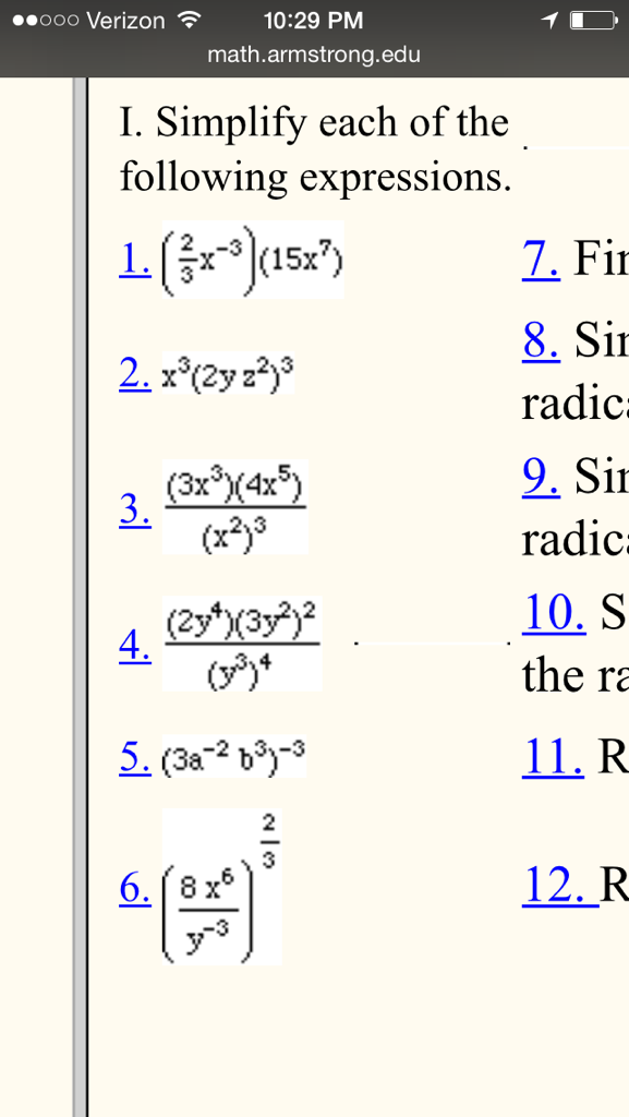 Solved Simplify Each Of The Following Expressions. Find The | Chegg.com