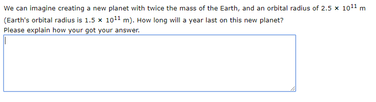 Solved We Can Imagine Creating A New Planet With Twice The Chegg Solved We Can Imagine Creating A New Planet With Twice The Chegg