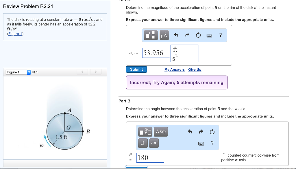 Solved The Disk Is Rotating At A Constant Rate Omega = 6 | Chegg.com