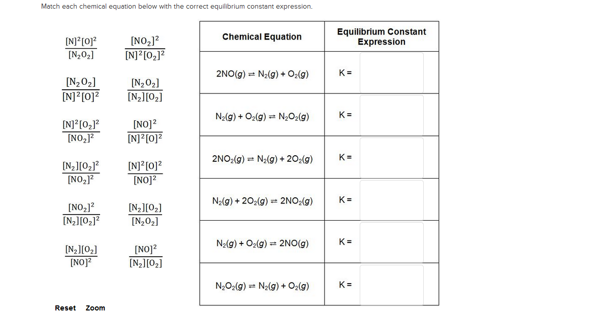 Solved Match each chemical equation below with the correct | Chegg.com