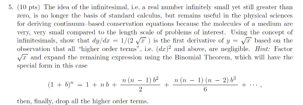 problems of infinitesimals