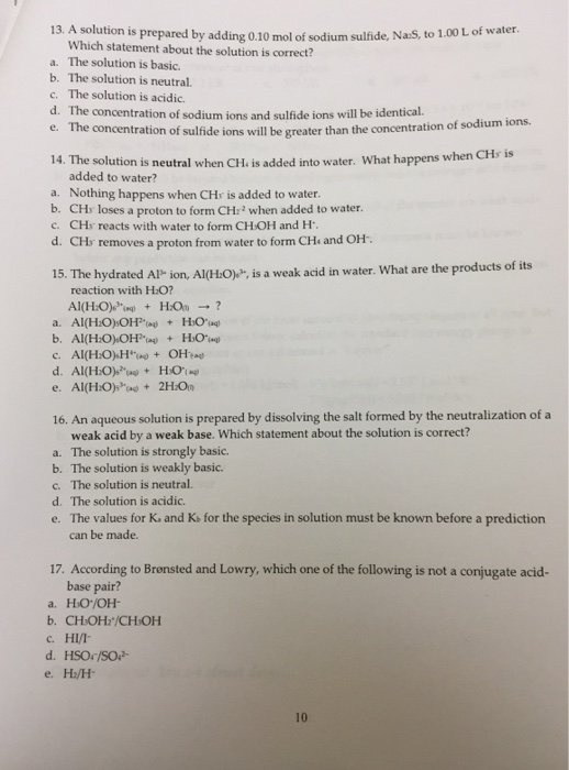 Solved please Provide the answers to numbers 13 - 17 | Chegg.com