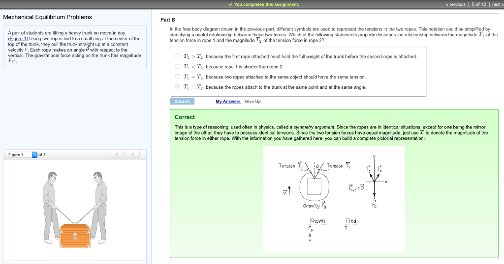 Solved Mechanical Equilibrium Problems Apair of students are