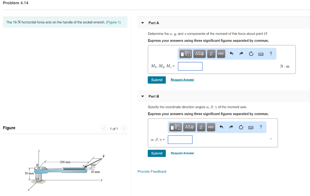 Solved Problem 4.14 The 16-N horizontal force acts on the | Chegg.com