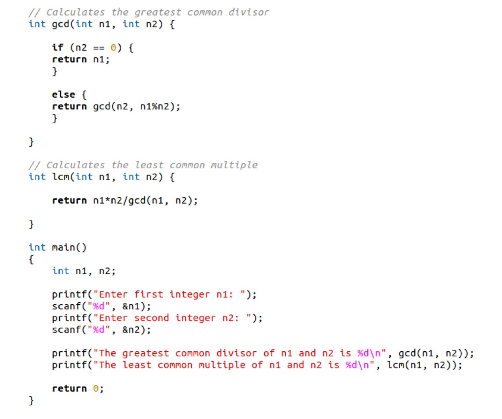 Solved Basic Problem (80 pts): Given two integers, write a | Chegg.com