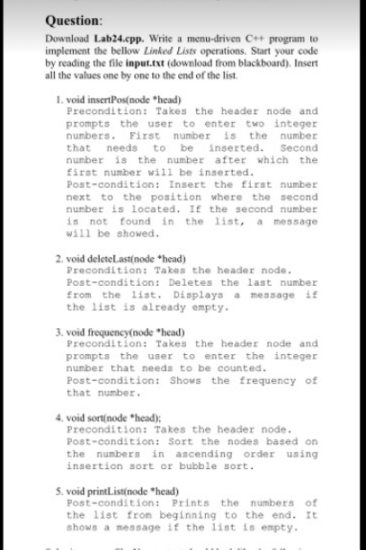 Solved This assignment is from c++.Please do the assignment | Chegg.com