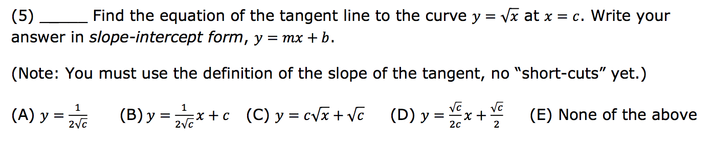 Solved _____Find the equation of the tangent line to the | Chegg.com