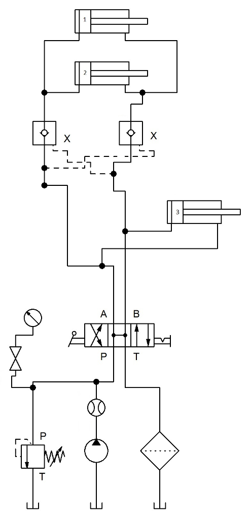 The hydraulic system below will have cylinder 1 and 2 | Chegg.com