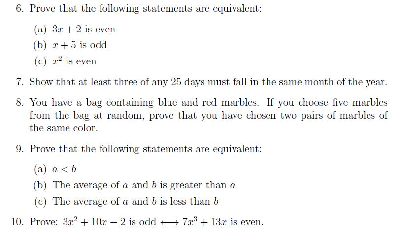 Solved Prove that the following statements are equivalent: | Chegg.com