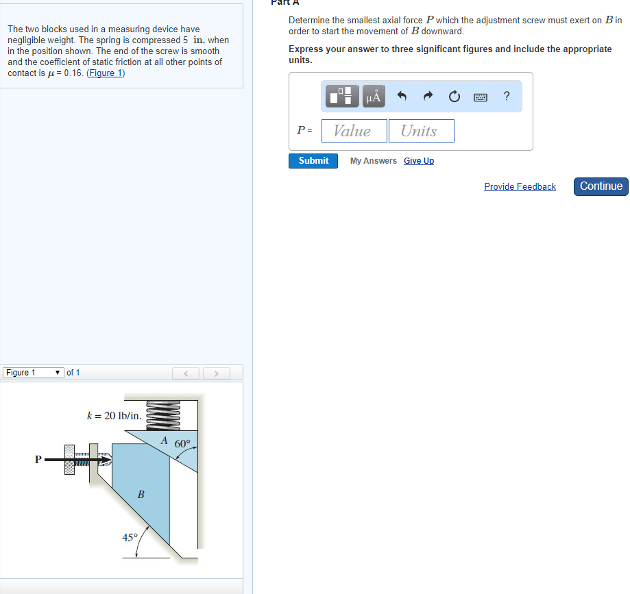 Solved Part A Determine the smallest axial force P which the | Chegg.com