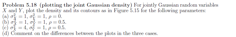 Solved Problem 5.18 (plotting the joint Gaussian density) | Chegg.com