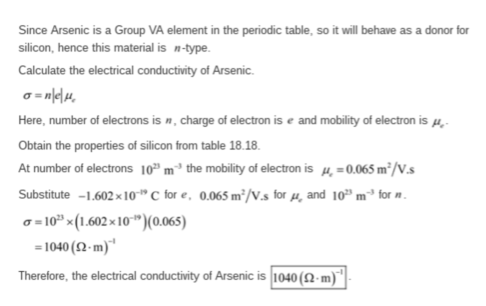 Solved Calculate The Room-temperature Electrical | Chegg.com