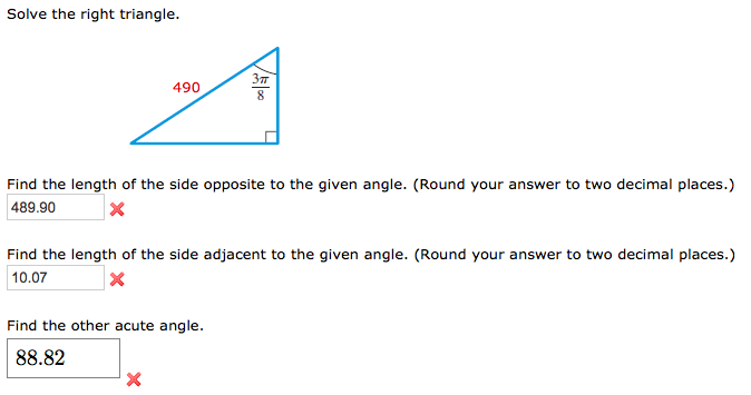 Solved Solve the right triangle. Find the length of the | Chegg.com