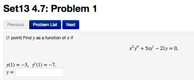 Solved Set 13 4.7: Problem 1 Previous Problem List Next (1 | Chegg.com