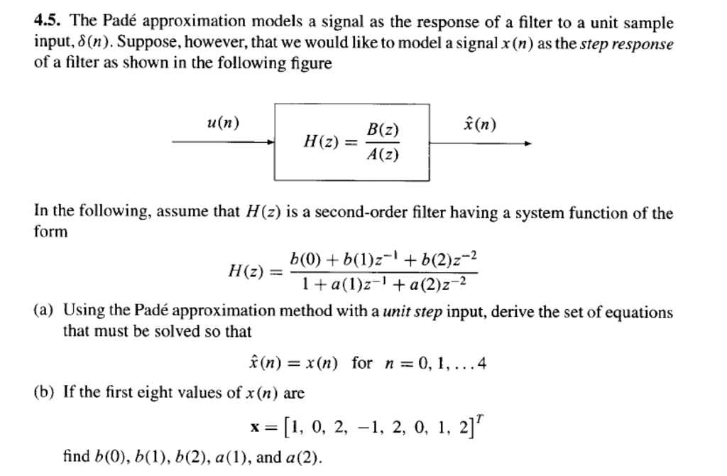 Solved Problem 4.5 Statistical Digital Signal Processing and