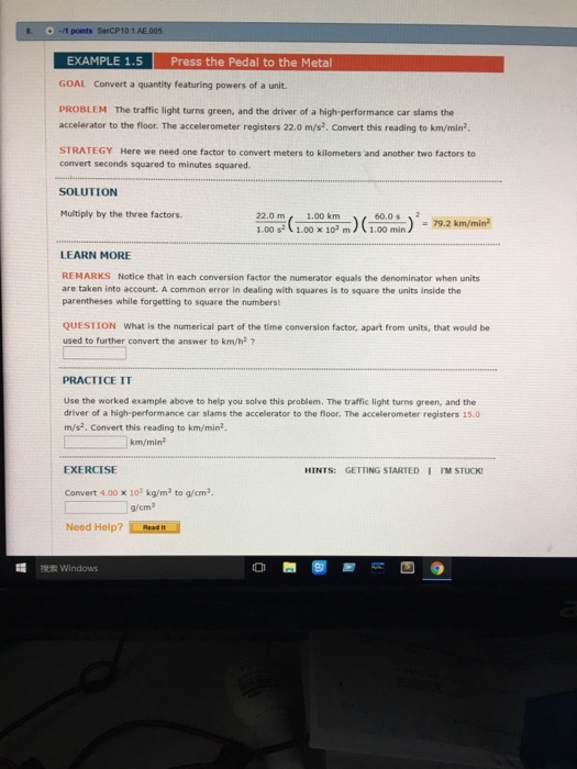 Solved Convert A Quantity Featuring Powers Of A Unit The Chegg