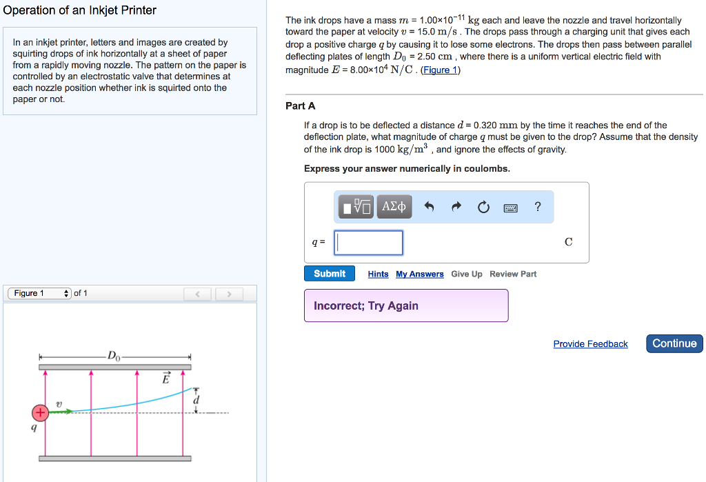 Solved In an inkjet printer, letters and images are created | Chegg.com