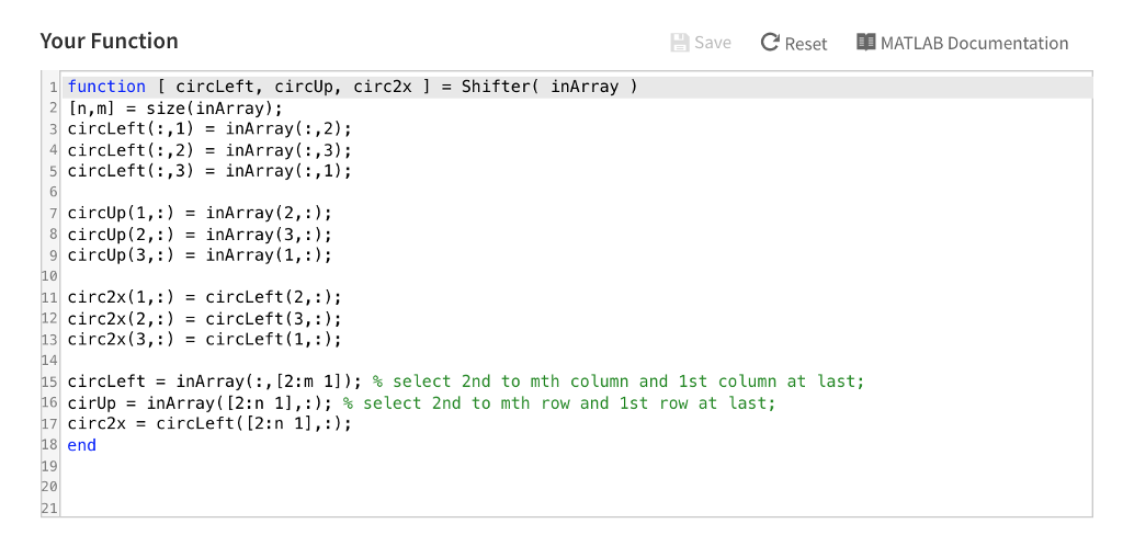 Dizzy Shift Write a function Shifter that takes a 2D | Chegg.com