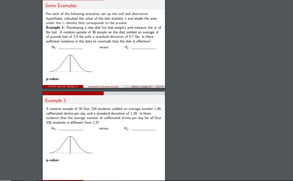 Solved Some Examples: For Each Of The Following Scenarios, | Chegg.com