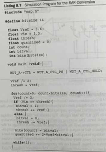 Solved 8.9 Exercises 8.1 Use the C code in Listing 8.7 to | Chegg.com