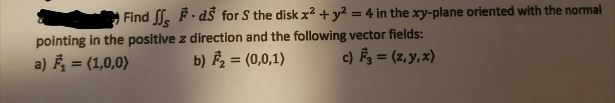 Solved Find double integral for S the disk x^2 + y^2 = 4 in | Chegg.com