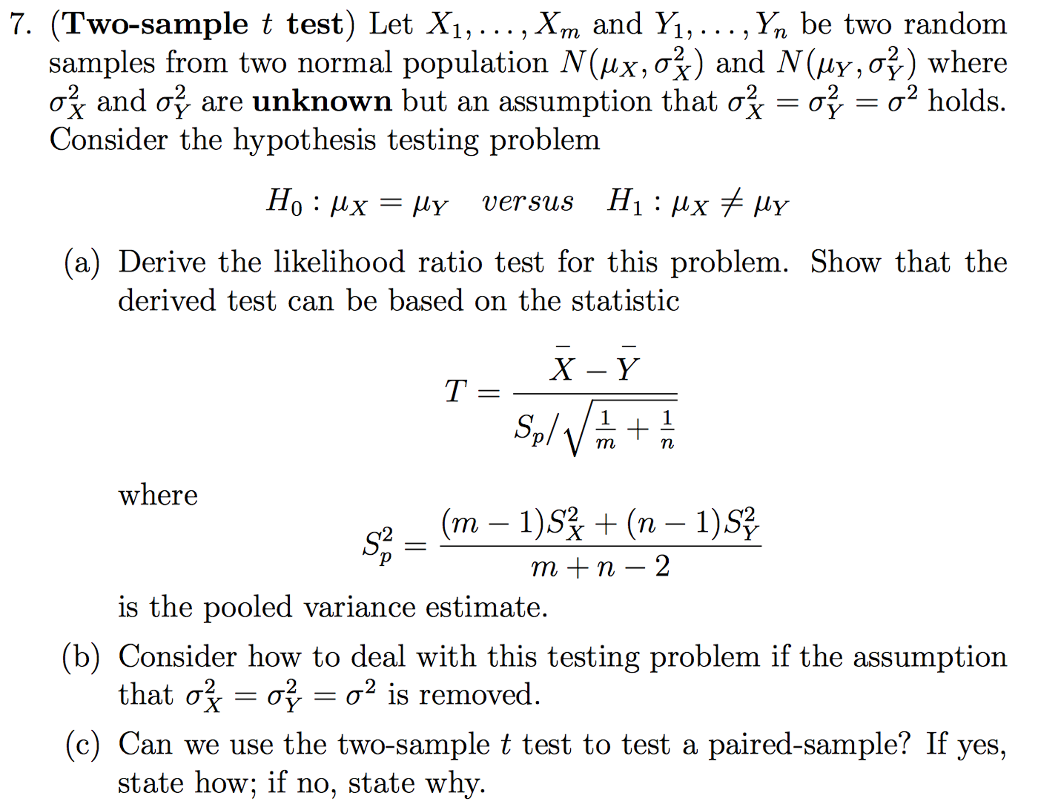 T Test Practice Problems