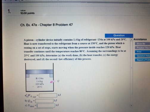 Solved 10.00 points Ch. Ex. 47a -Chapter 8 Problem 47 | Chegg.com