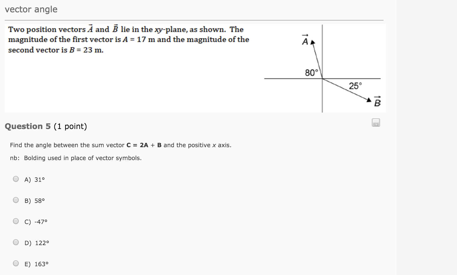 Solved Vector Magnitude Two Position Vectors A And B Lie In 1138