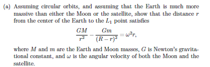 Solved 1. The Lagrange point: There is a magical point | Chegg.com