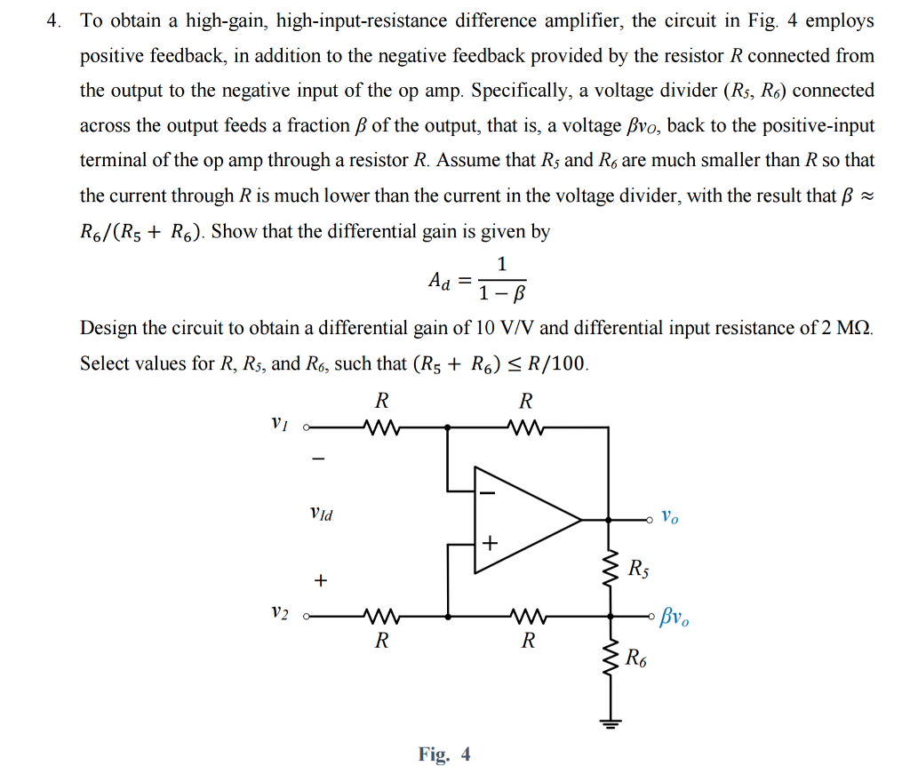Solved To obtain a highgain, highinputresistance