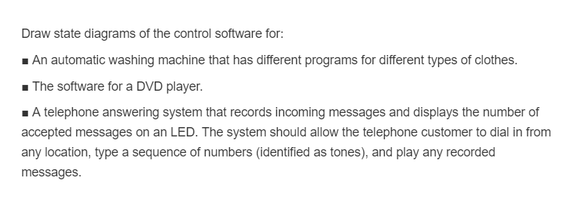 Solved Draw state diagrams of the control software for: An | Chegg.com