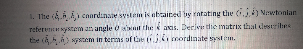 Solved 1. The (&,b,) Coordinate System Is Obtained By | Chegg.com