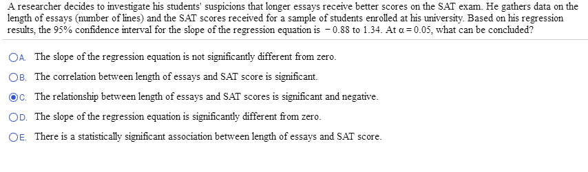 Sat essay length correlation