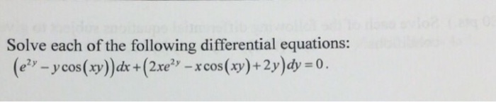 Solved Solve each of the following differential equations: | Chegg.com