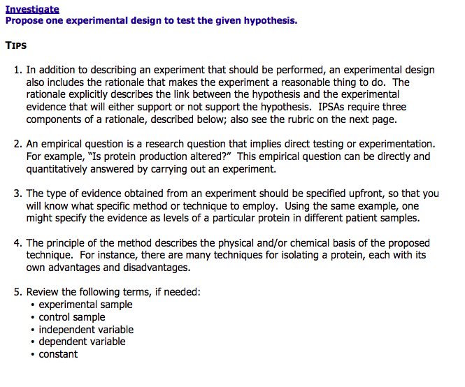 which hypothesis is best supported by experimental evidence