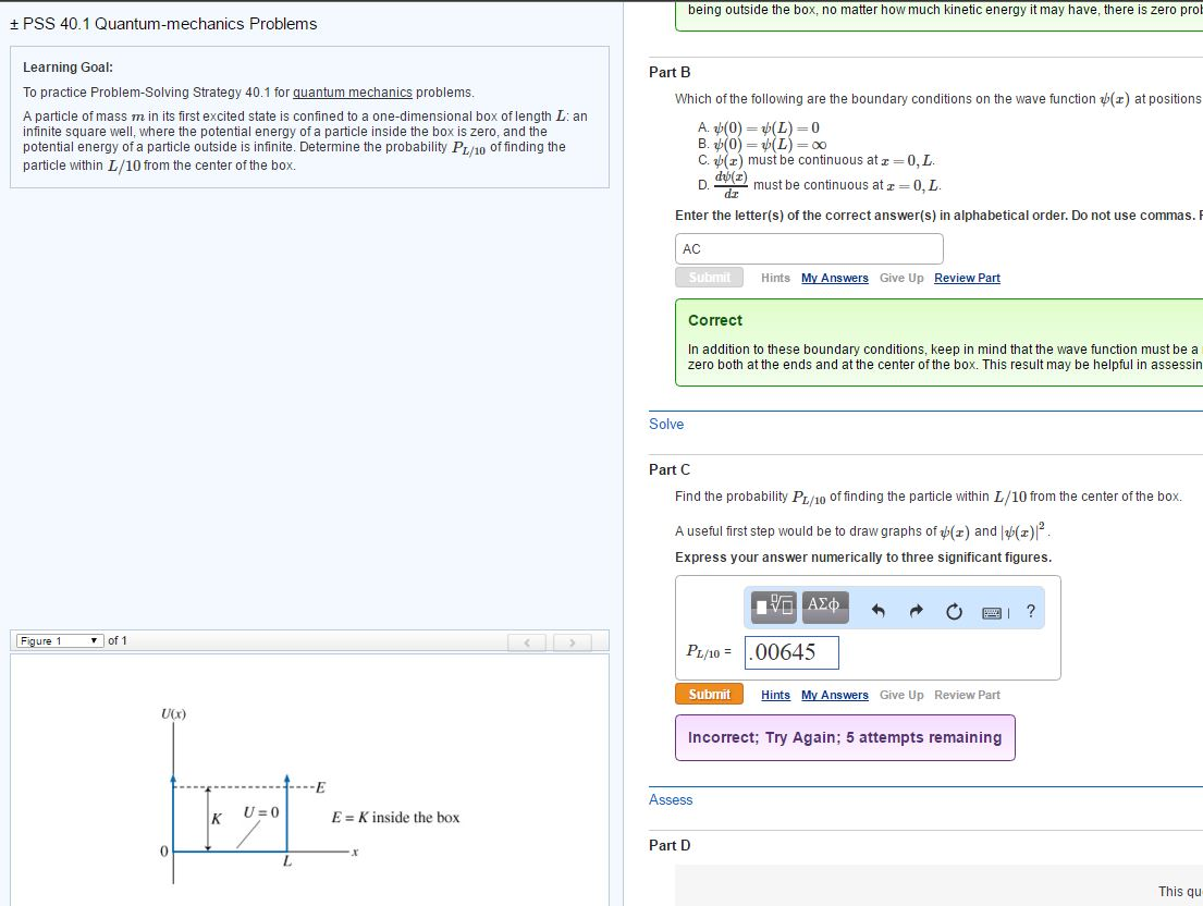 To Practice Problem-Solving Strategy 40.1 For Quantum | Chegg.com