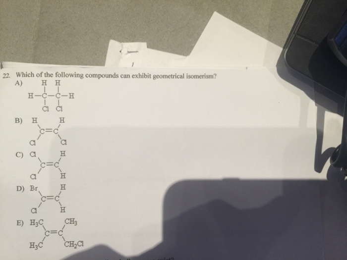 Solved Which Of The Following Compounds Can Exhibit | Chegg.com