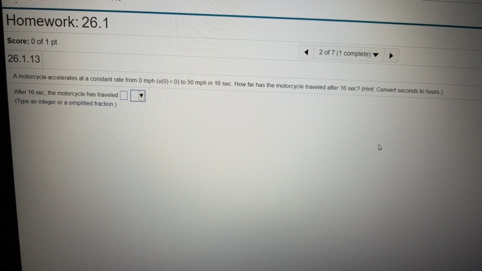 Solved Homework 26 1 Score 0 Of 1 Pt 26 1 13 2 Of 7 1 Chegg