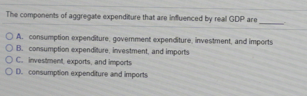 What Are The Main Components Of Aggregate Expenditure