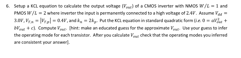 Solved 6. Setup a KCL equation to calculate the output | Chegg.com