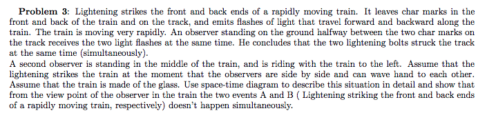 Solved Problem 3: Lightening strikes the front and back ends | Chegg.com