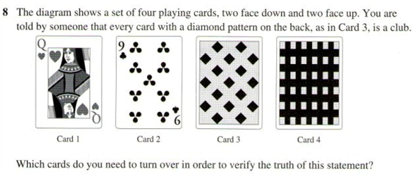 Solved The diagram shows a set of four playing cards, two | Chegg.com